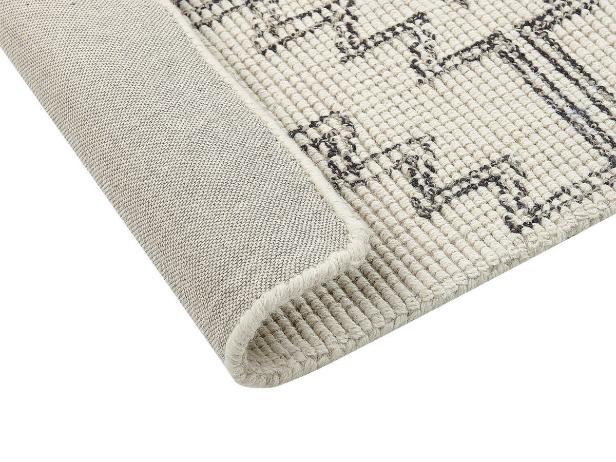 TEPPICH geflochten Urla 200/140 cm - Beige, Textil (140/200cm) - Beliani