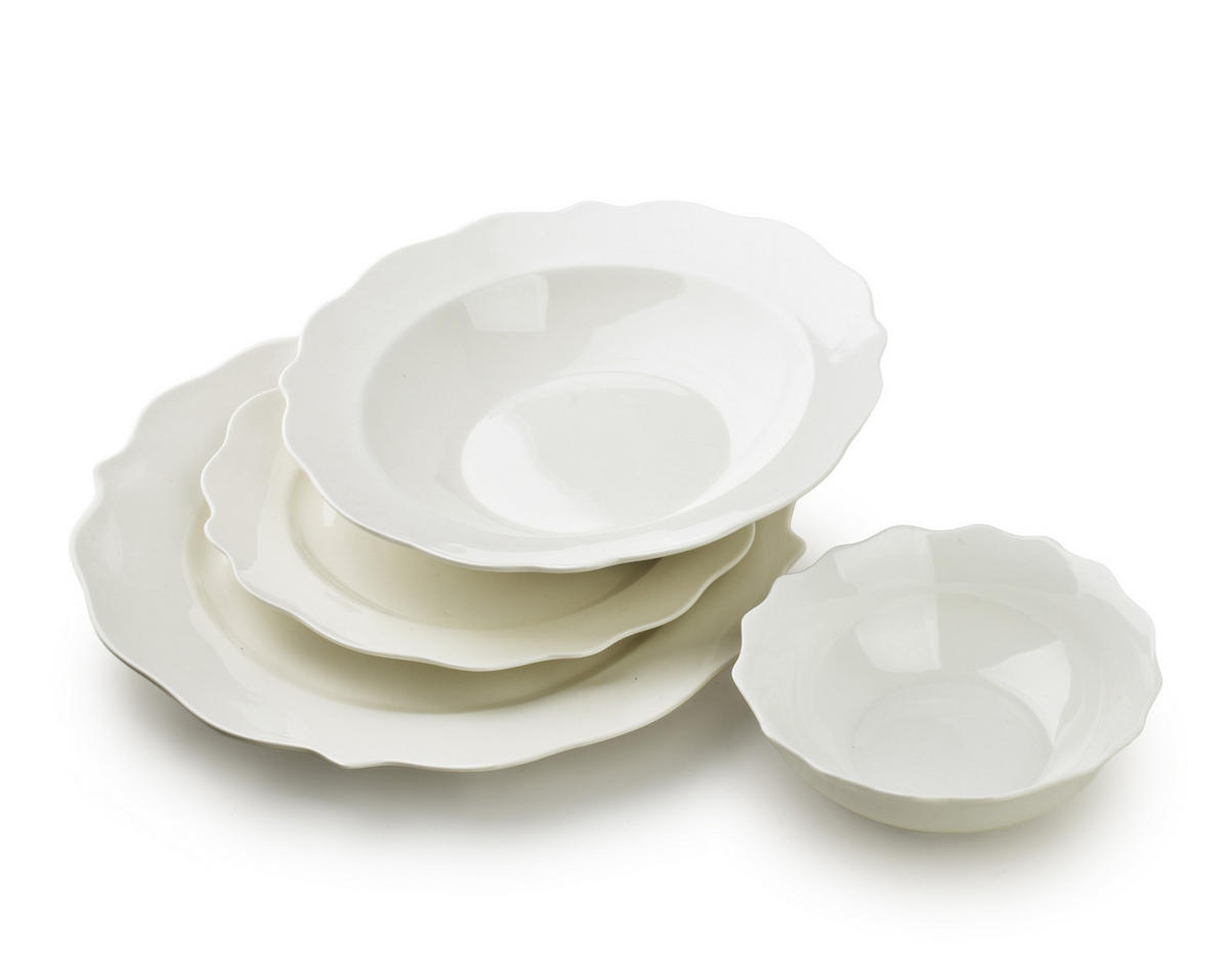 JÍDELNÍ TALÍŘ Isabelle, 27/27/2,5cm - bílá, keramika (28/28/3cm) - Mondex