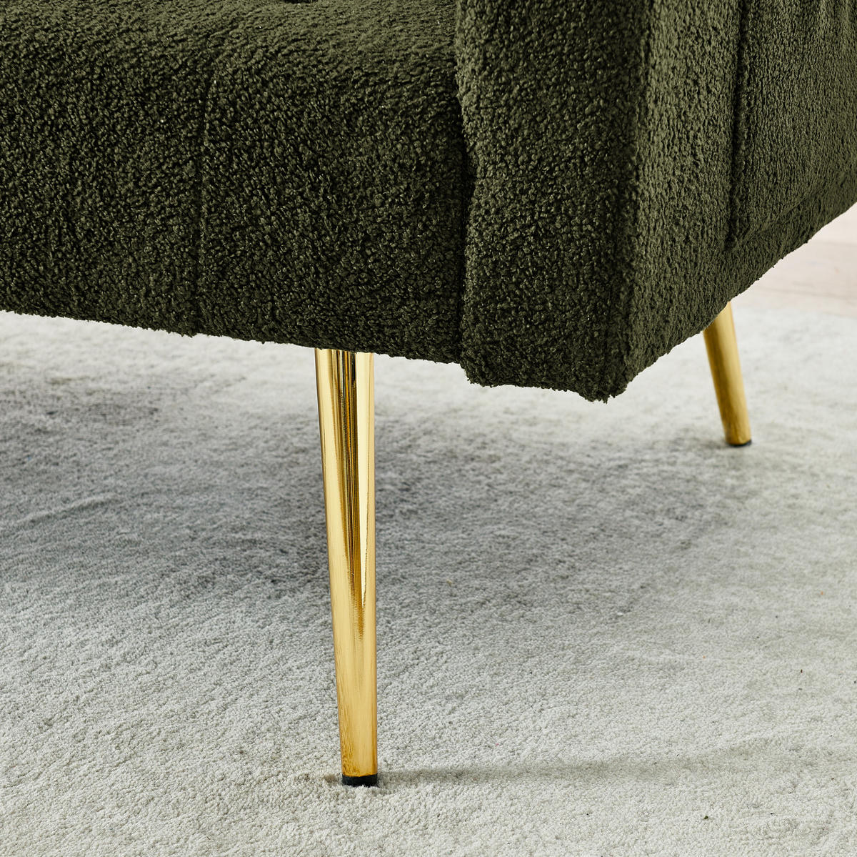 SOFA 2-Sitzer mit verstellbarer Rückenlehne, 2 Kissen, Grün - Grün, Holzwerkstoff (177/74/78cm) - Meubliv