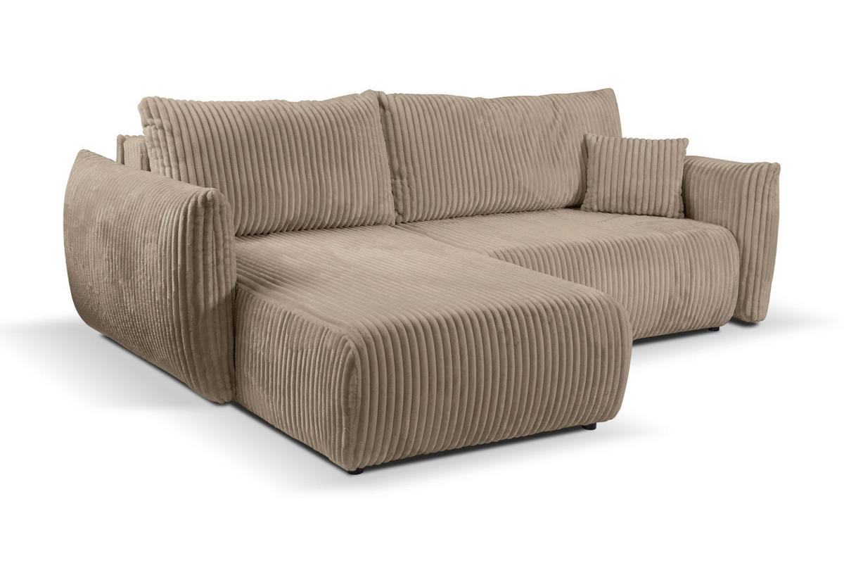 ECKSOFA HALLORA - Olive (Tilia 37) - Olivgrün, Holzwerkstoff (257/177cm) - Möblo