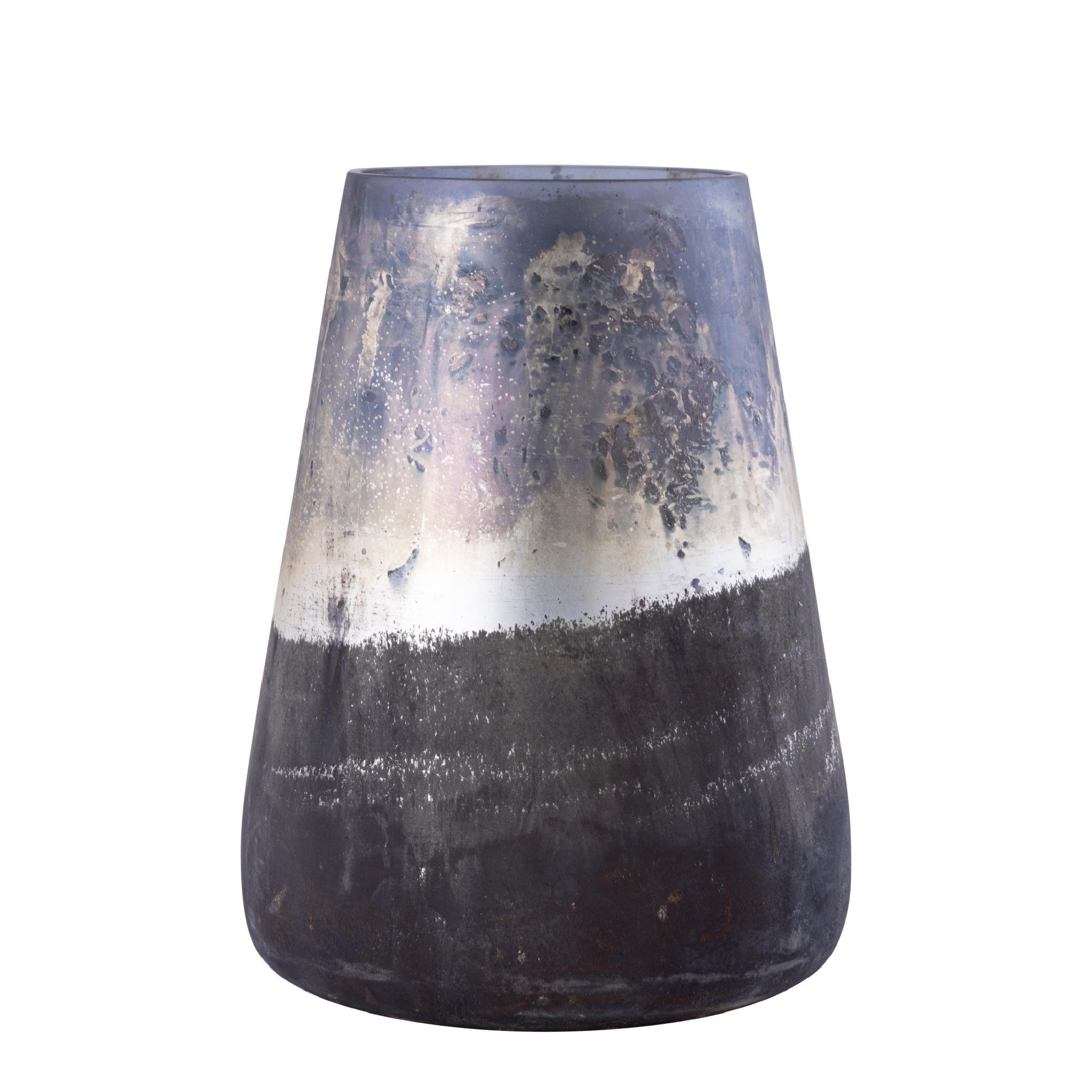 WINDLICHT Travers Grau 19/19/25cm - Grau, Glas (19/25/19cm) - PTMD Collection