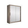 SCHWEBETÜRENSCHRANK Westa XI - Silberfarben/Trüffeleichefarben, Holzwerkstoff/Metall (150/200/58cm) - MIRJAN24