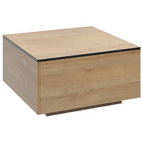 COUCHTISCH Frida 80 / 80 / 42,5cm - Eichefarben/Schwarz, Holz/Holzwerkstoff (80/80/42.5cm) - Feldmann-Wohnen