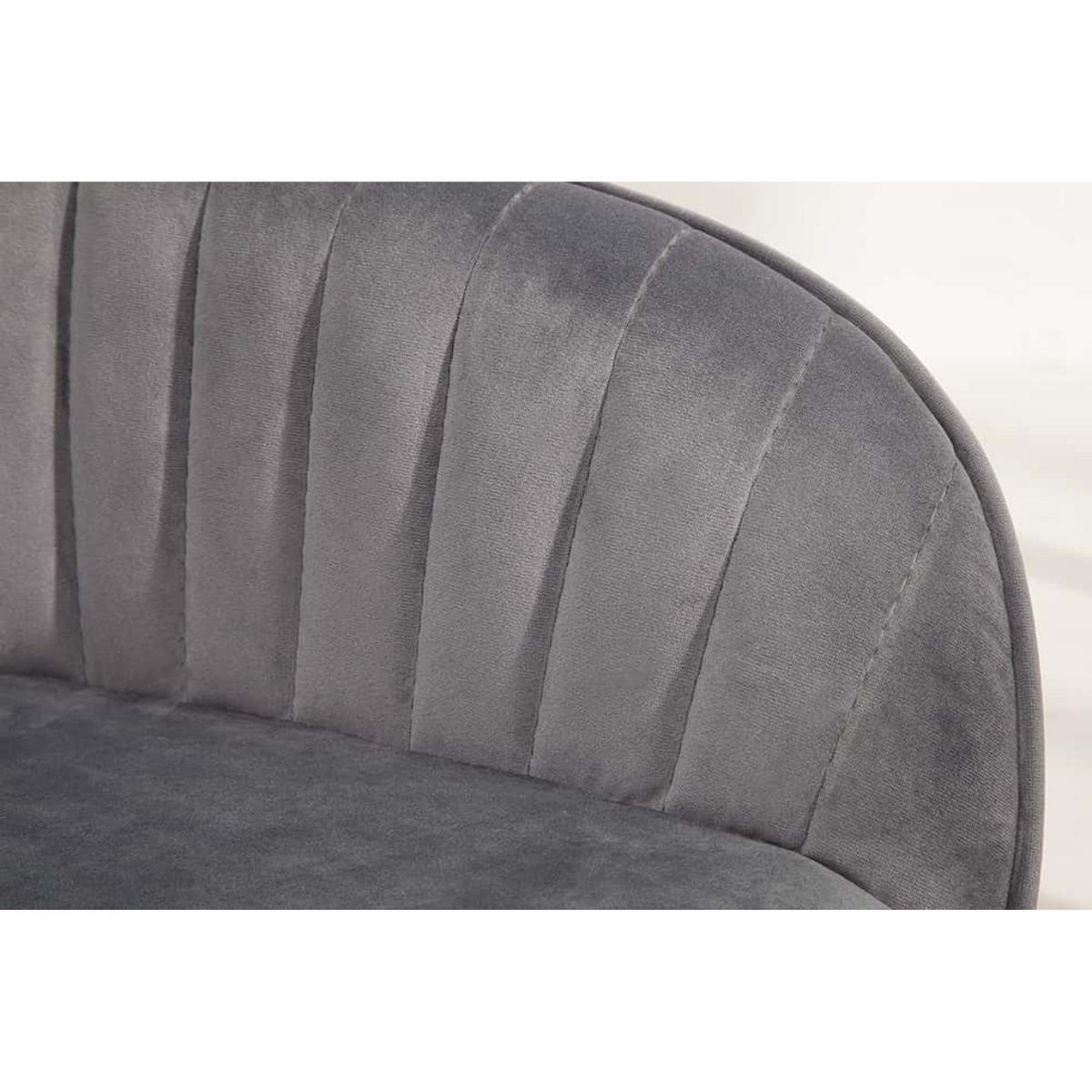 ARMLEHNSTUHL TURIN Samt Silbergrau - Silberfarben/Schwarz, Textil/Metall (60/84/61cm) - riess-ambiente