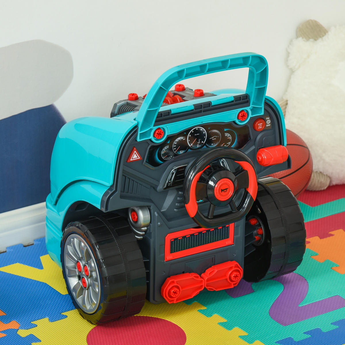 SPIELZEUG-LKW DE-18725 2-in-1 Mechaniker-Set mit Licht & Sound Blau - Blau, Kunststoff (39/47/40cm) - ComfortXL