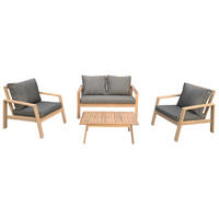 GARTENMÖBEL Gili Grau 4er-Set - Grau, Holz - Happy Garden