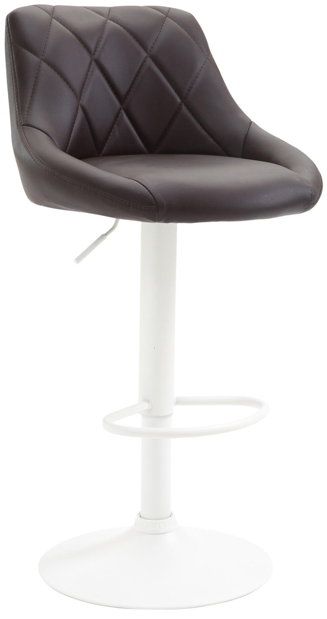 BARHOCKER Lazio 83-104x46x49 cm Braun - Braun, Leder (46/83/49cm) - furnicato