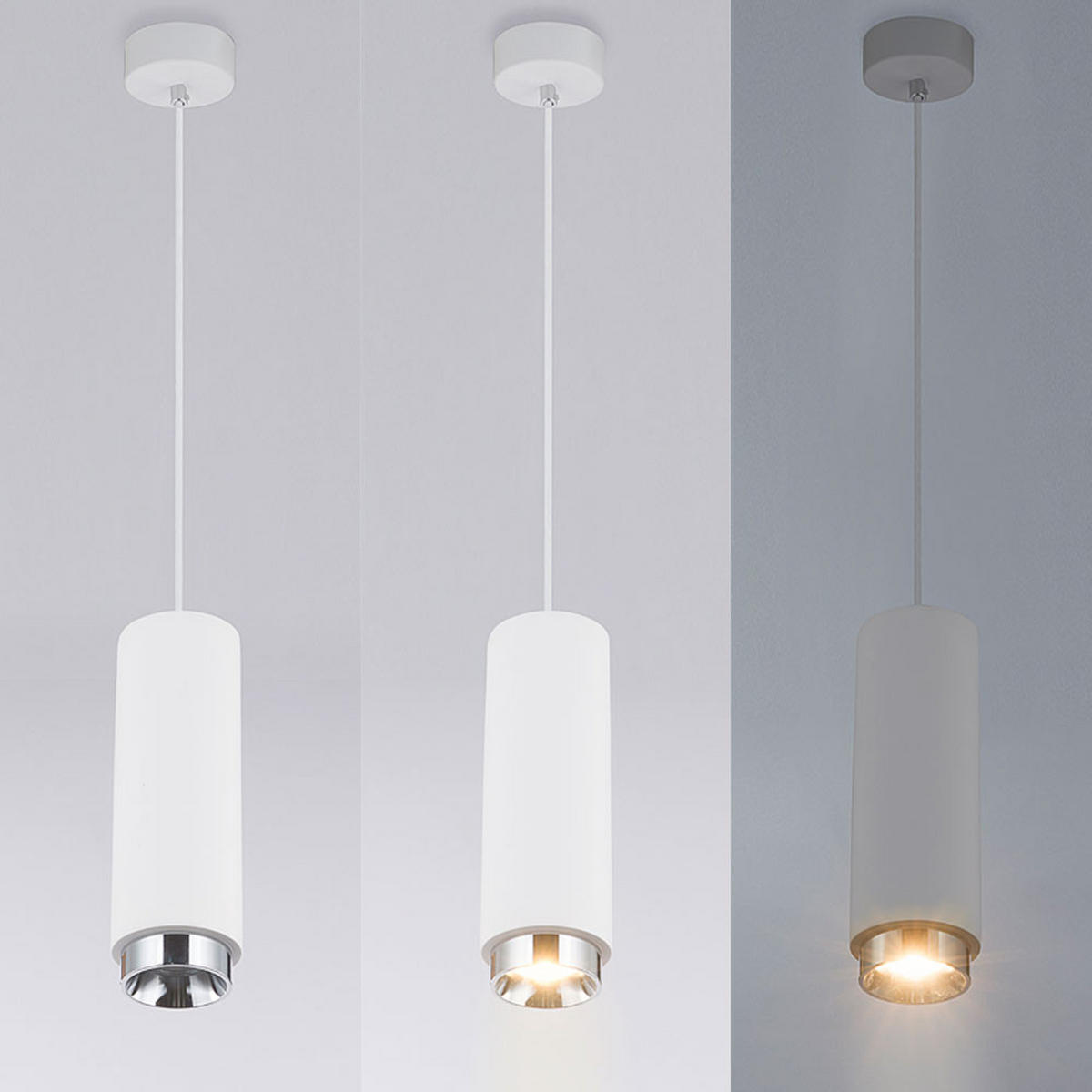 LED HÄNGELEUCHTE Christine Weiß Gips - Weiß, Metall (9/9/13cm) - Globo Lighting