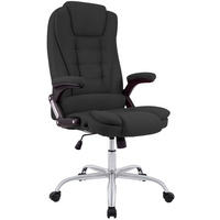 CHEFSESSEL Stoff Dunkelgrau - Chromfarben/Dunkelgrau, Textil/Metall (69.5/113/78cm) - CLP