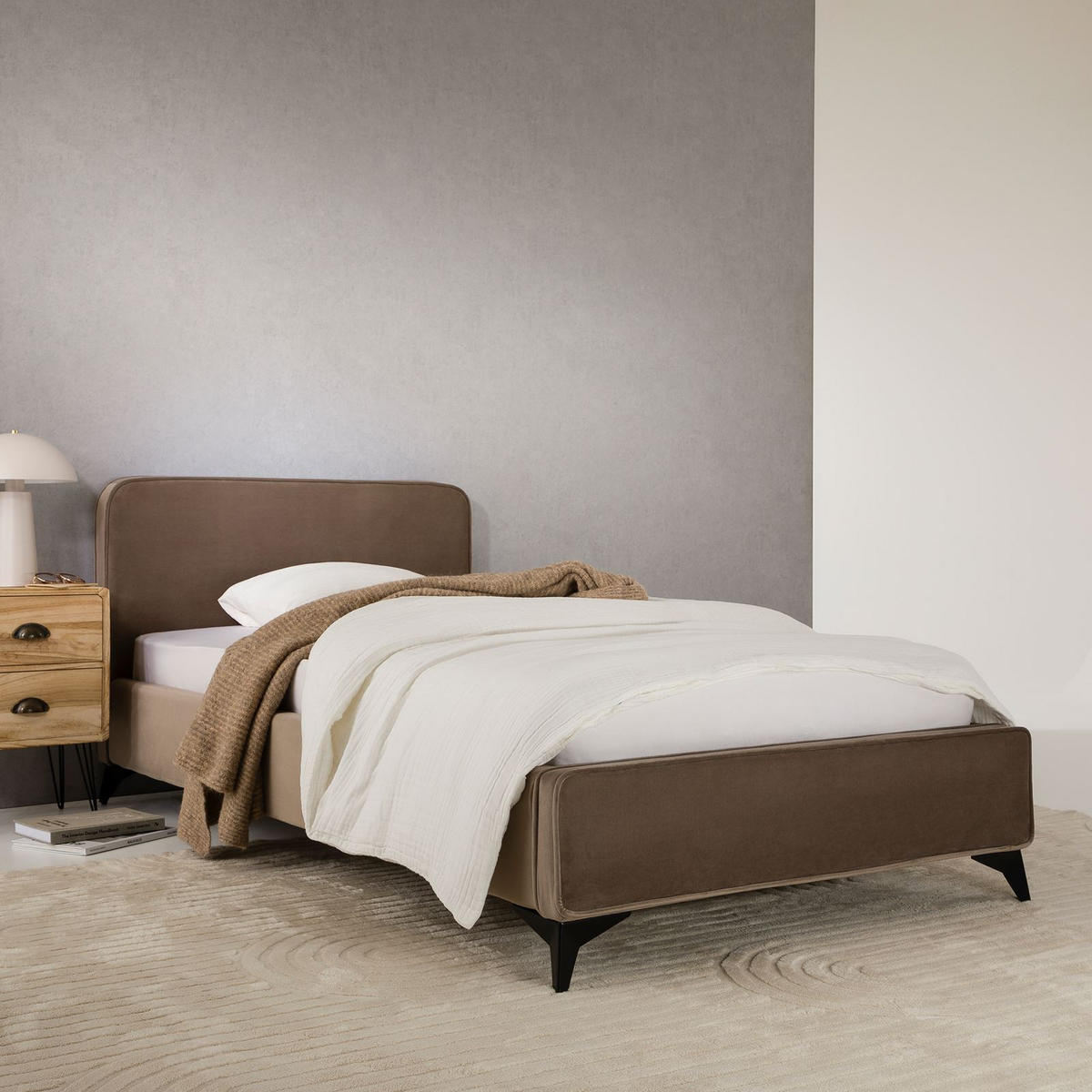 POLSTERBETT LAVORO 90x200 cm greige - Greige, Textil (90/200cm) - IDIMEX