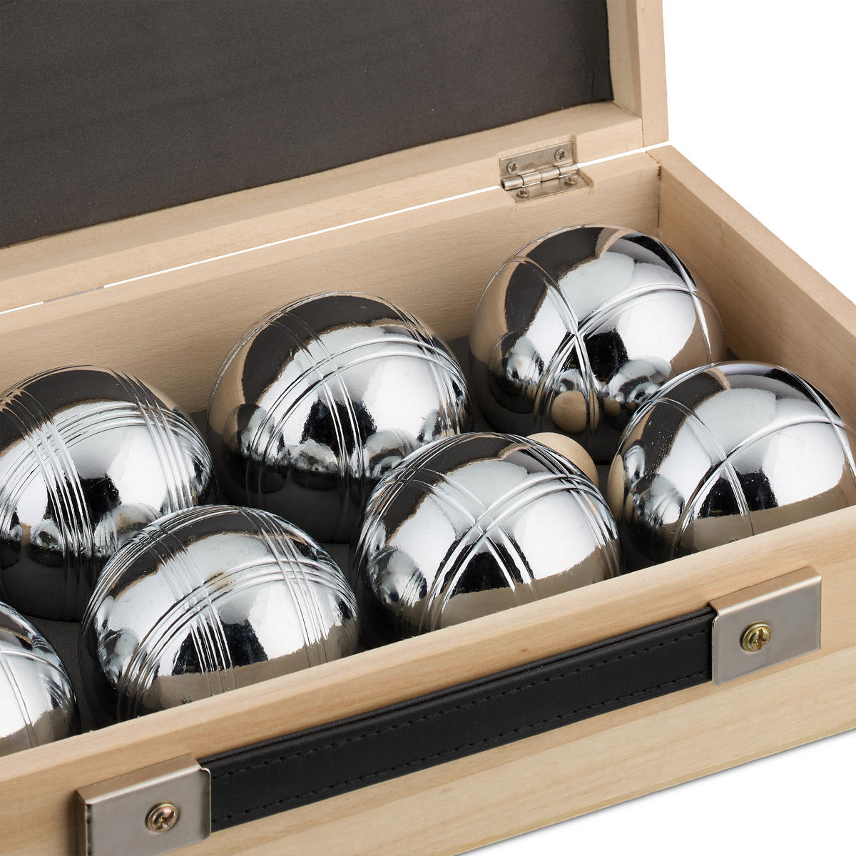 BOULE-KUGELN - Multicolor, Holz/Textil (35/9cm) - Relaxdays