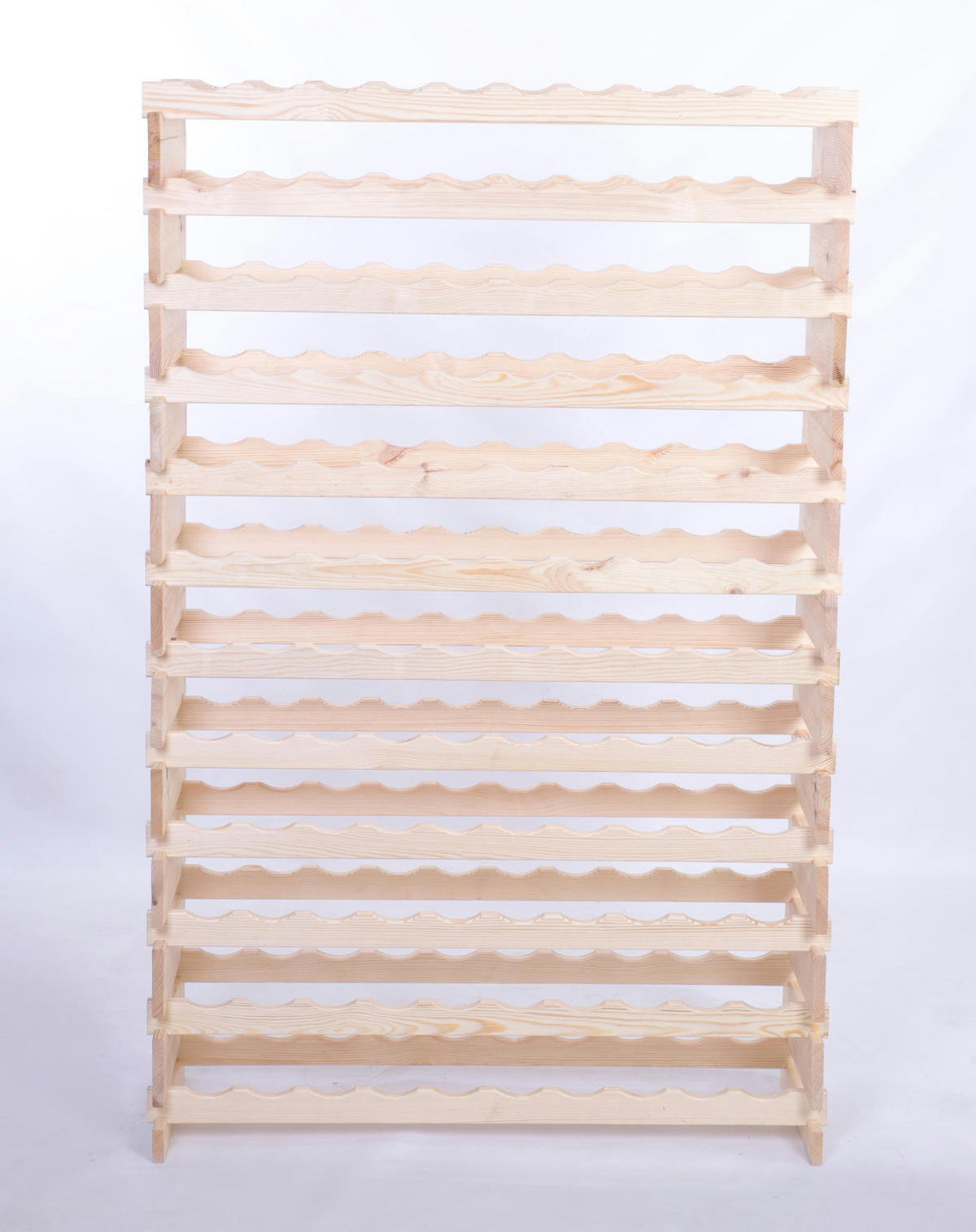 WEINREGAL VINOTECA FLEX PRO HxBxT 163x103x28cm 120 Flaschen auf 12 Ebenen Natur unbehandelt - Naturfarben, Holz (103/163/28cm) - PROREGAL