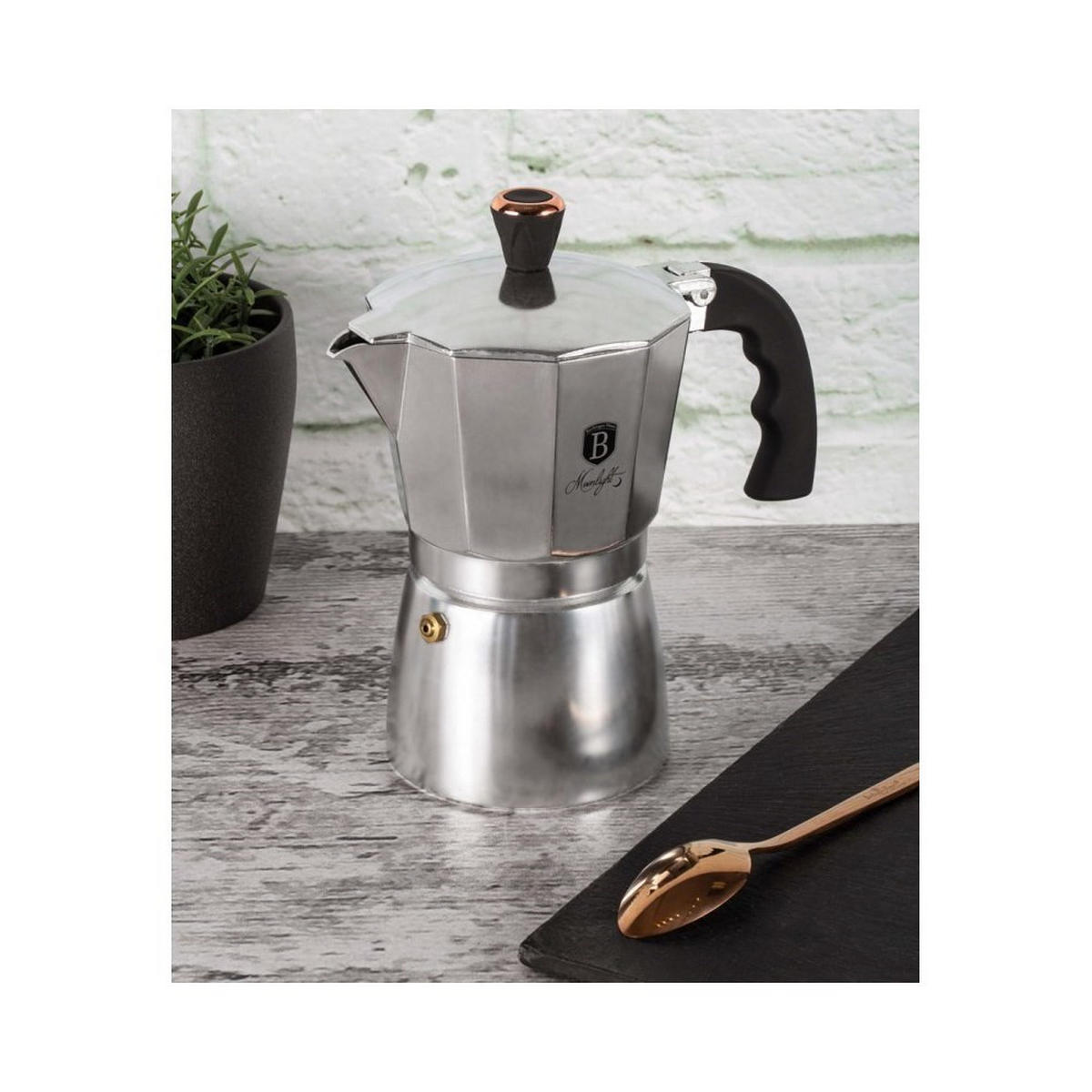 ESPRESSOKOCHER Silber 10/10/20 cm BH6390 - Silberfarben, Kunststoff (10/20/10cm) - Berlinger Haus