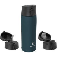 THERMOSFLASCHE Edelstahl 500 ml Jade mit 2 Deckeln - Petrol, Metall (7.4/7.4cm)