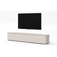 LOWBOARD Loriano 3x100 Beige Kaschmir 300/36,5/32 cm – Hängend und Stehend - Beige, Holzwerkstoff/Kunststoff (200/36.5/32cm) - AX Living