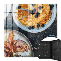 SCHLÜSSELBOX Schwarz 30x30 cm- Türöffnung nach rechts - Hausgemachtes Frühstück - Braun, Metall (30/30/5cm) - TULUP