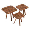 BEISTELLTISCH-SET 3 TLG. Masku - Dunkelbraun, Holz (30/30/50cm) - [en.casa]