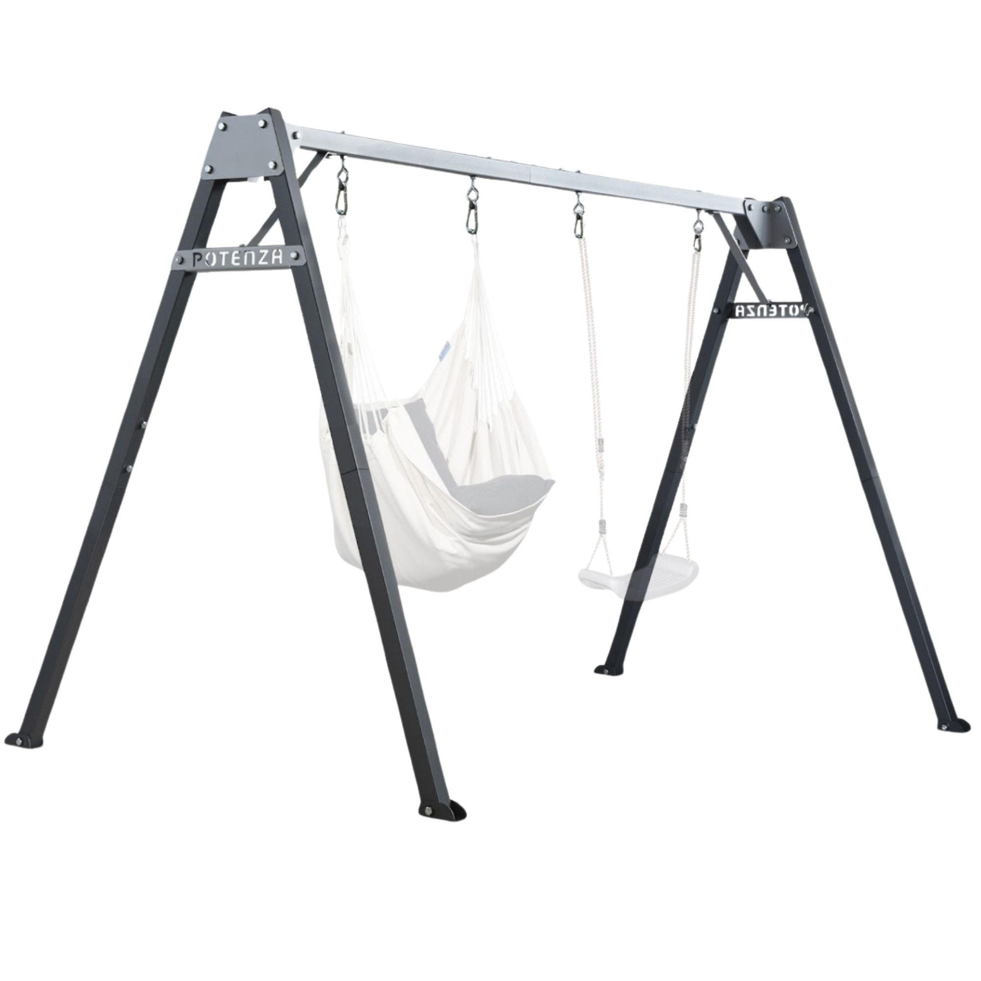 KINDERSCHAUKEL feuerverzinktes Schaukelgestell - Graphitfarben, Metall (250/173cm) - Potenza