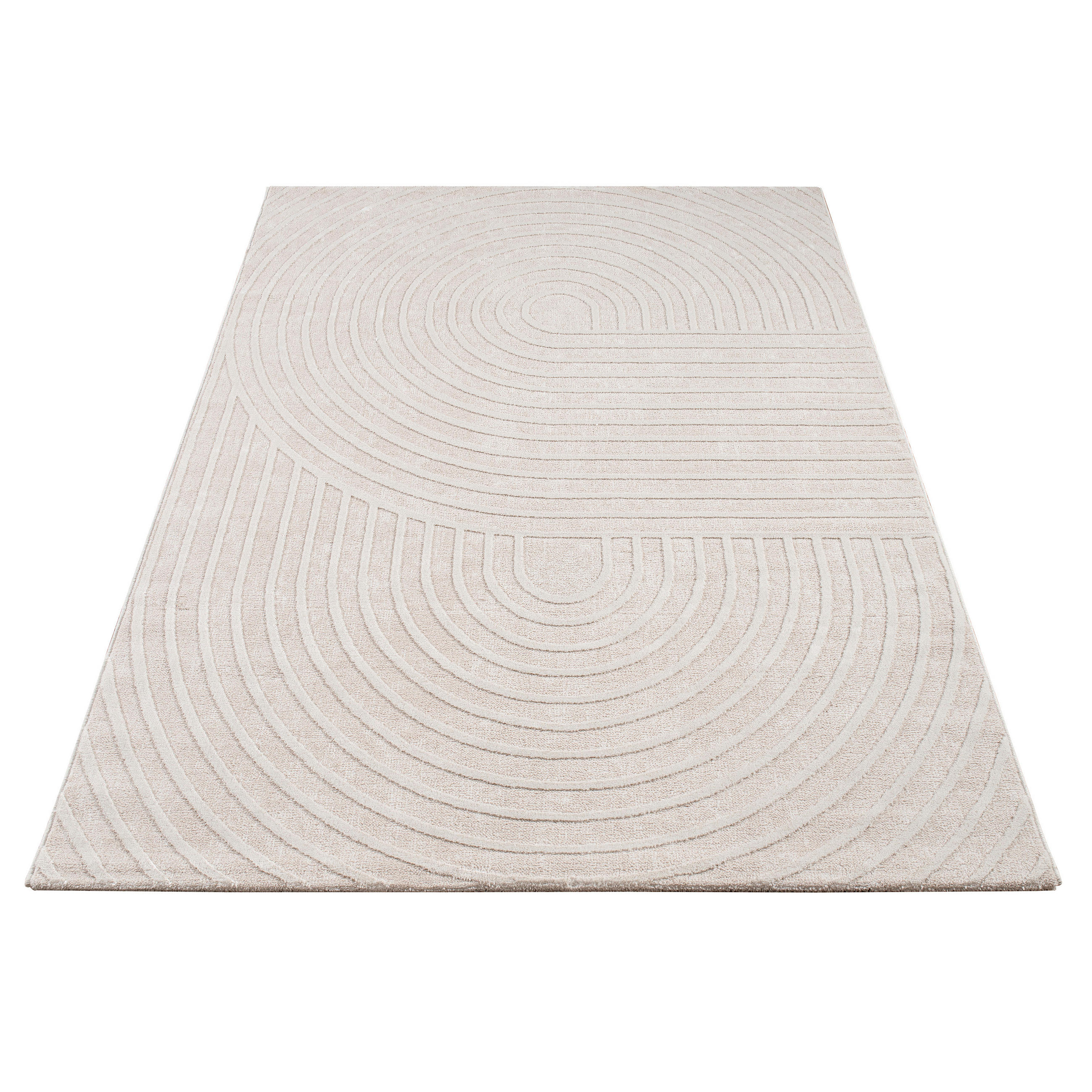 Paco Home Kurzflorteppich Creme 200x280 cm