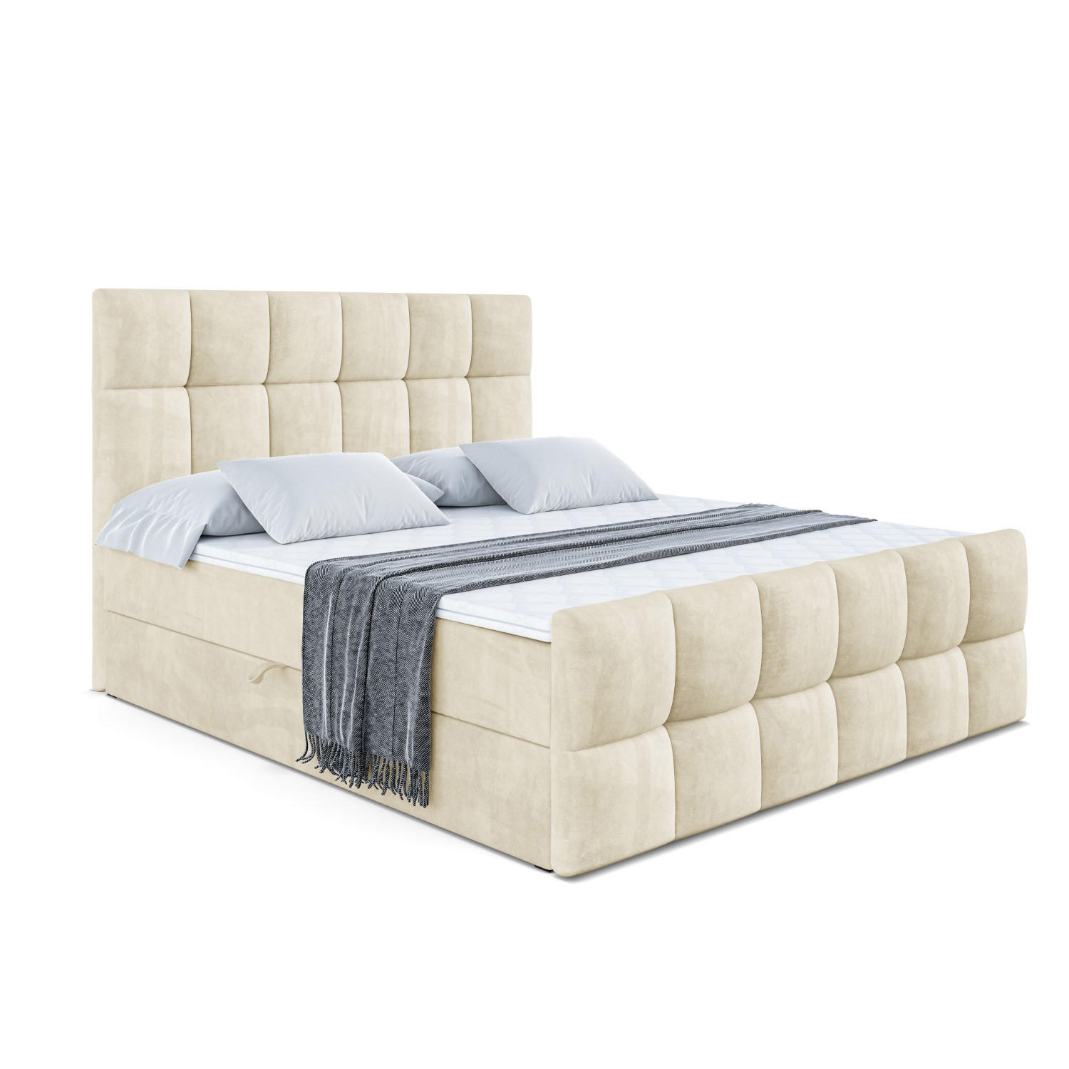 Altdecor Boxbett Beige 200x200 cm