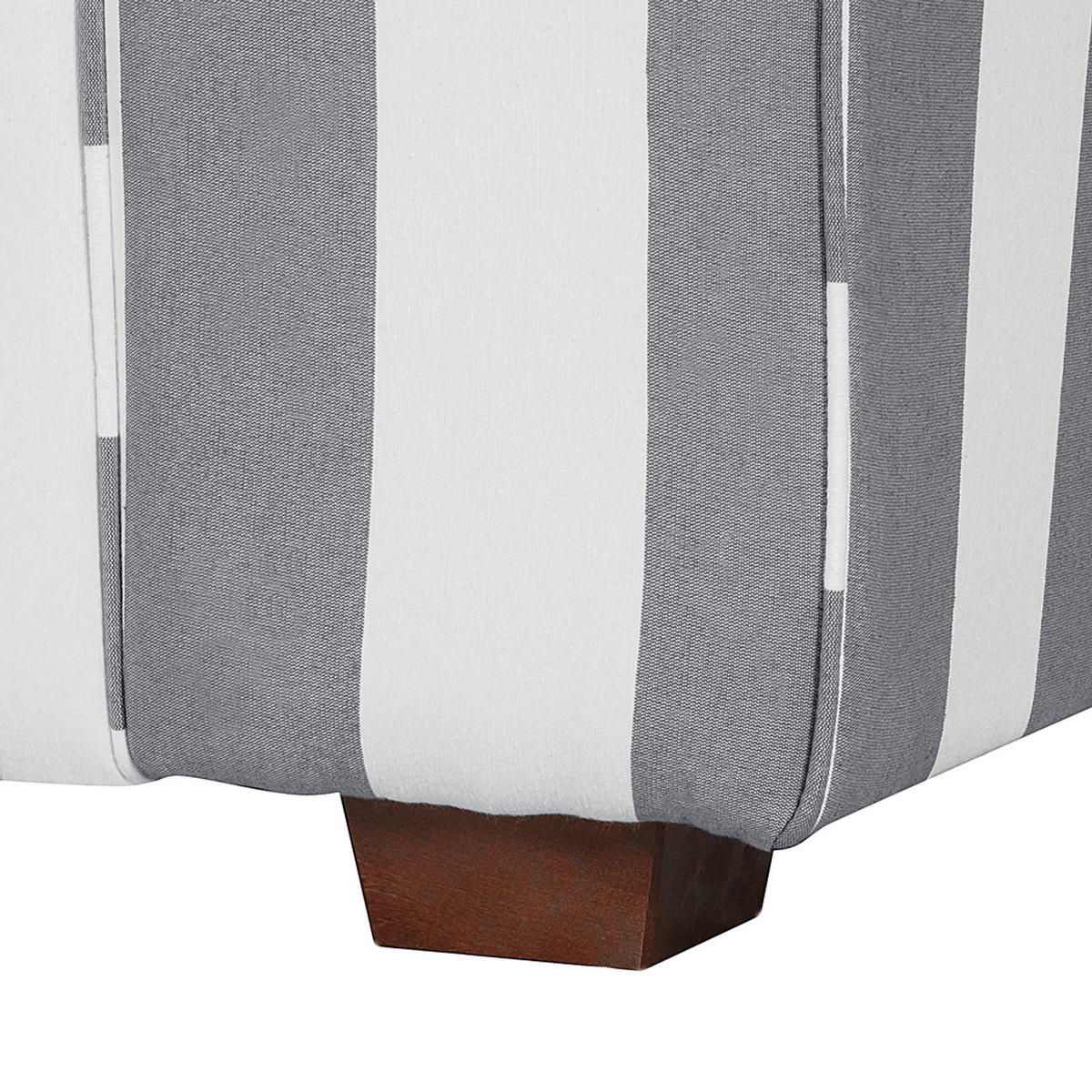 SESSEL - Webstoff - Grau gestreift - Grau, Holz/Textil (130/88/88cm) - home24