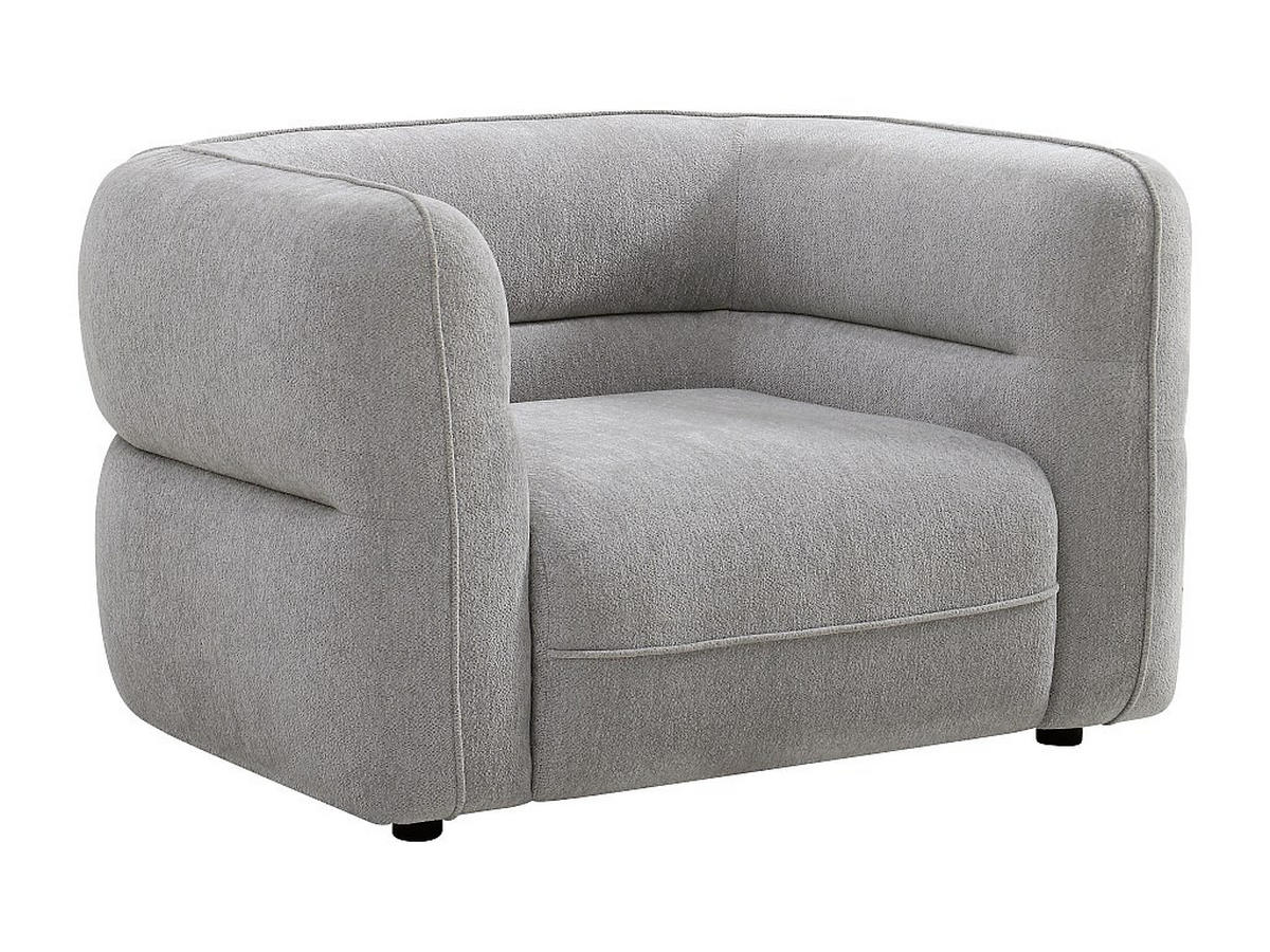 SESSEL - Chenille-Stoff - Grau - TALIENA - Grau, Textil (95/74/120cm) - Vente-Unique