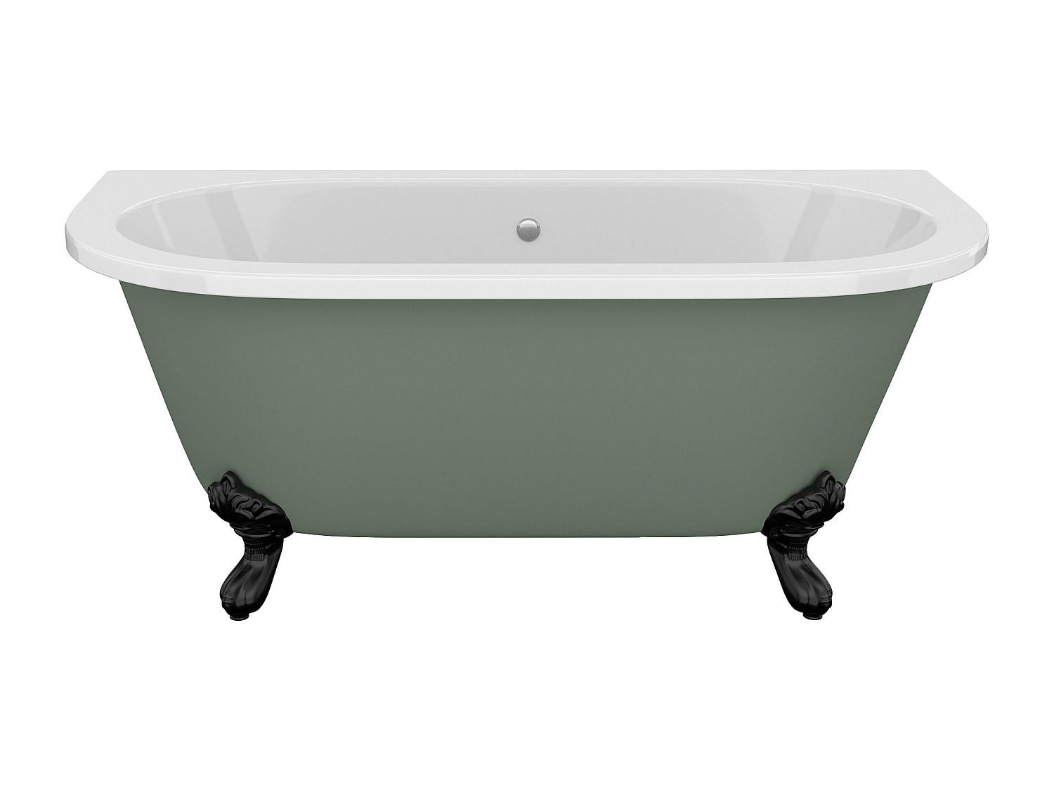 BADEWANNE - 150 cm x 74 cm - acryl - grün Sparus - Grün, Kunststoff (150/61/74cm) - Vente-Unique