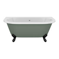 BADEWANNE - 150 cm x 74 cm - acryl - grün Sparus - Grün, Kunststoff (150/61/74cm) - Vente-Unique