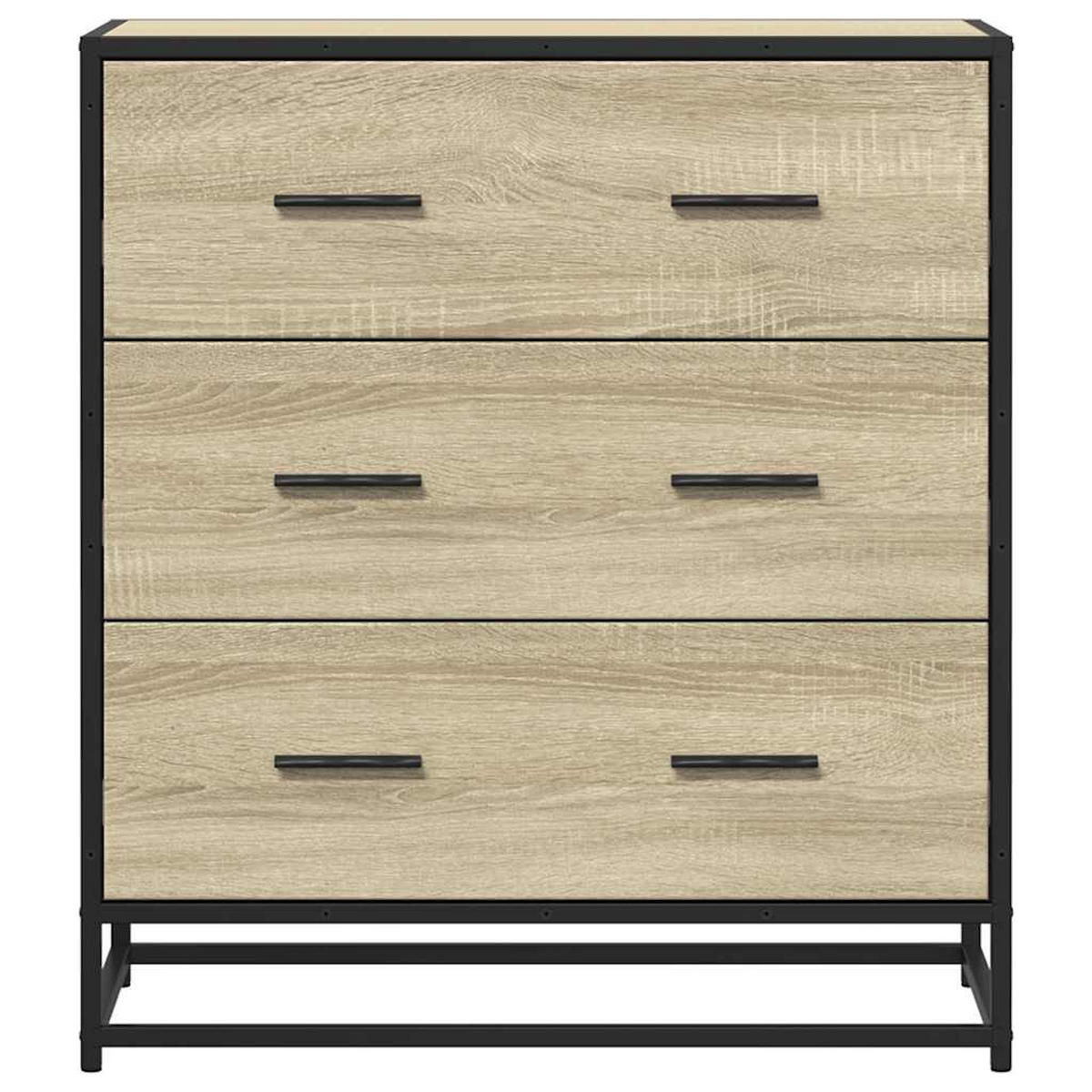 KOMMODE Sopi für Wohnzimmer Sonoma-Eiche 68x35x76 cm - Sonoma Eiche, Holz (68/76/35cm) - DELUKE