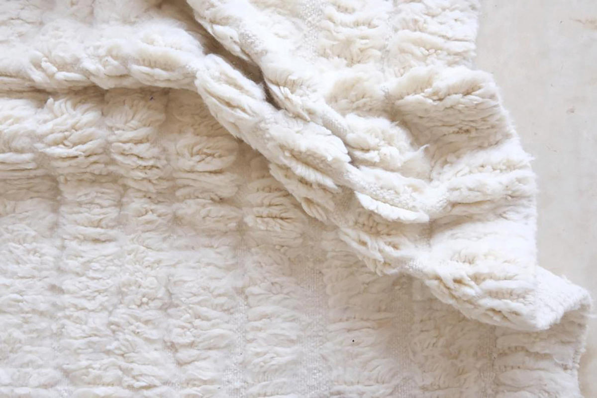 BERBERTEPPICH aus reiner Wolle 190x 290 cm - Weiß, Naturmaterialien (190/290cm) - AFK Living