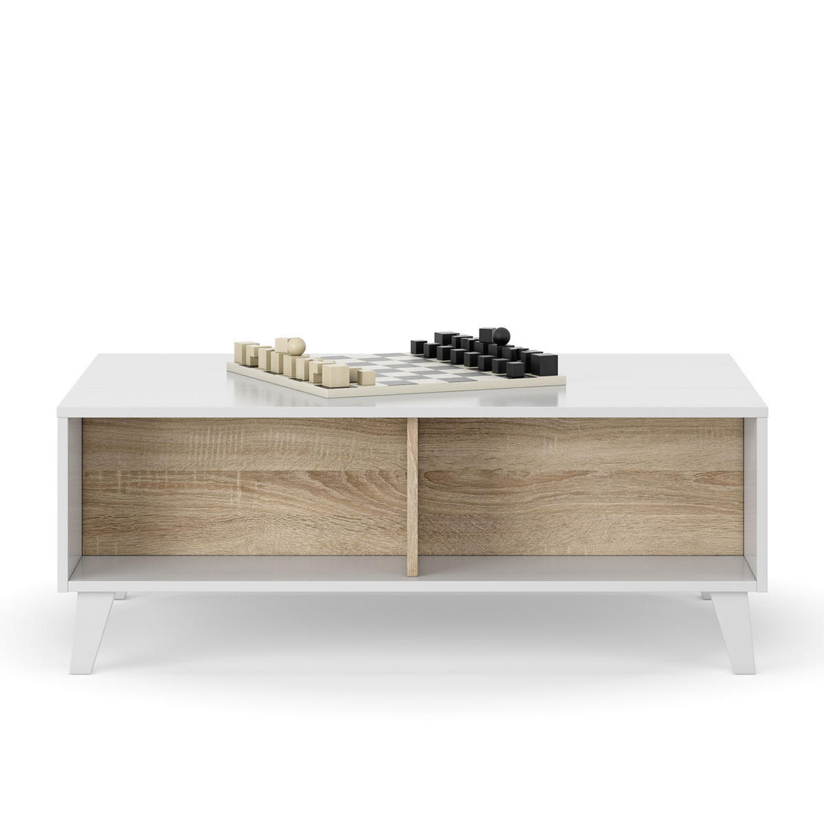 COUCHTISCH rechteckig Kira weiß - Honigeiche, Holzwerkstoff (38/100/68cm) - VS Venta-stock