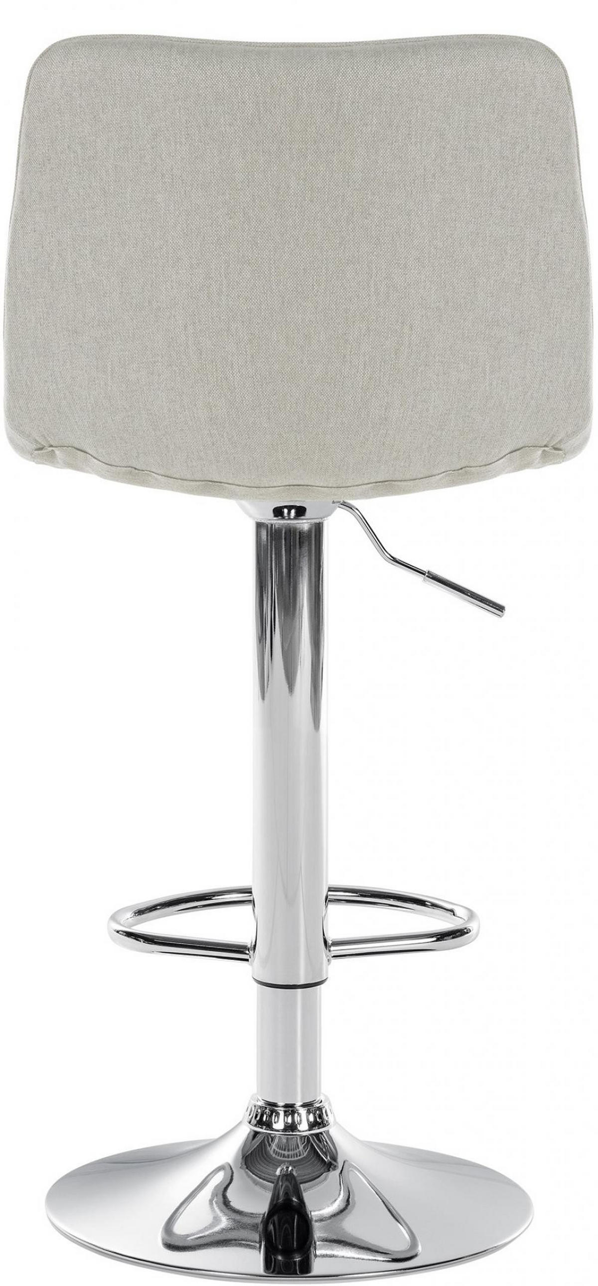 BARHOCKER Stoff creme - Chromfarben/Creme, Textil/Metall (45/89/46cm) - CLP