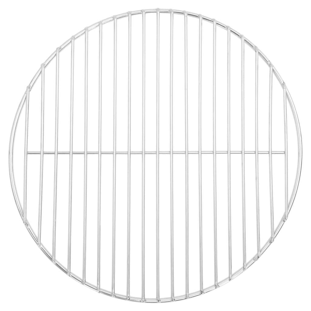 GRILLROST Rund Ø37 Cm 304 Edelstahl - Silberfarben, Metall (37/37cm) - vidaXL