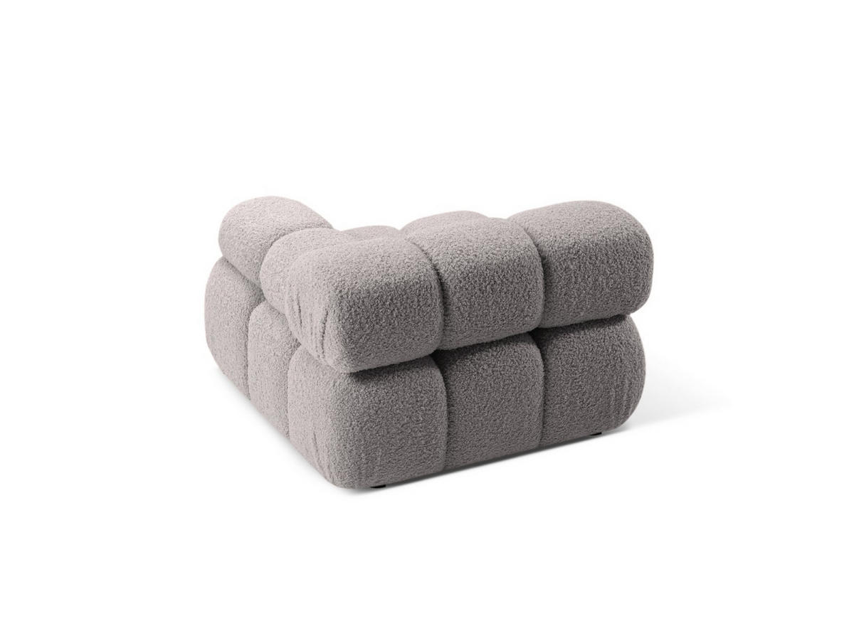 MODUL rechts Bellis aus Boucle hellgrau - Hellgrau, Textil (94/70/94cm) - Micadoni