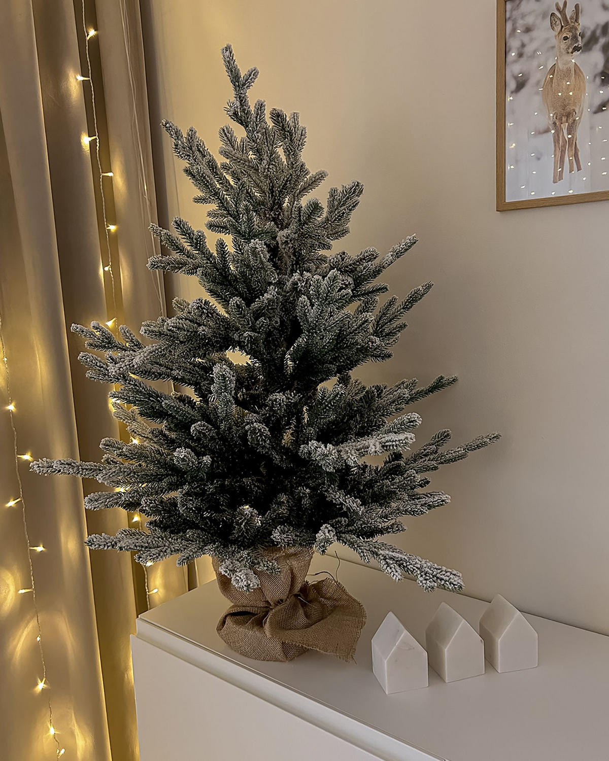 VÁNOČNÍ STROMEK 90 cm Zelený Ringrose - zelená barva, plast (90cm) - Beliani