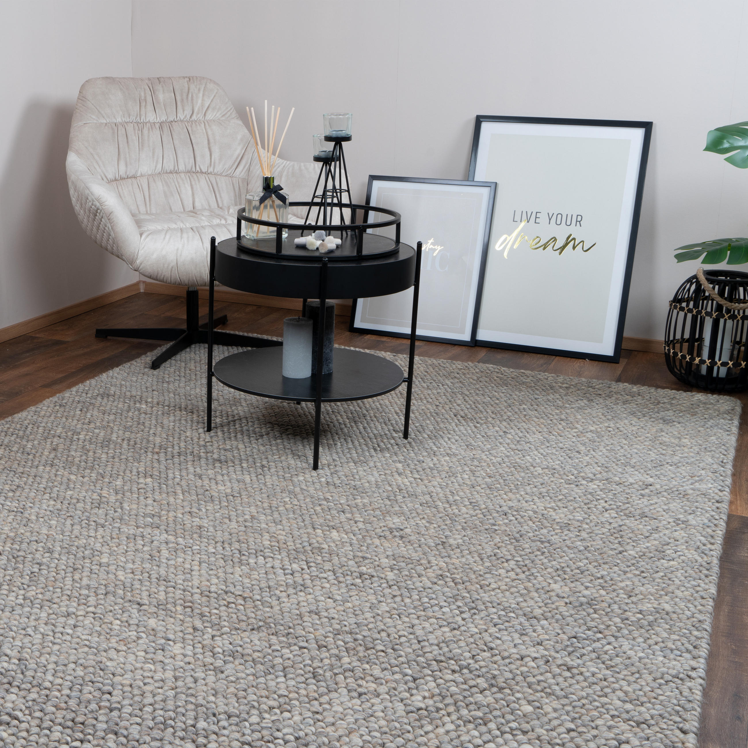 WOLLTEPPICH WOOLY 80/150 cm Taupe - Taupe, Naturmaterialien (80/150cm) - Consilio Concept