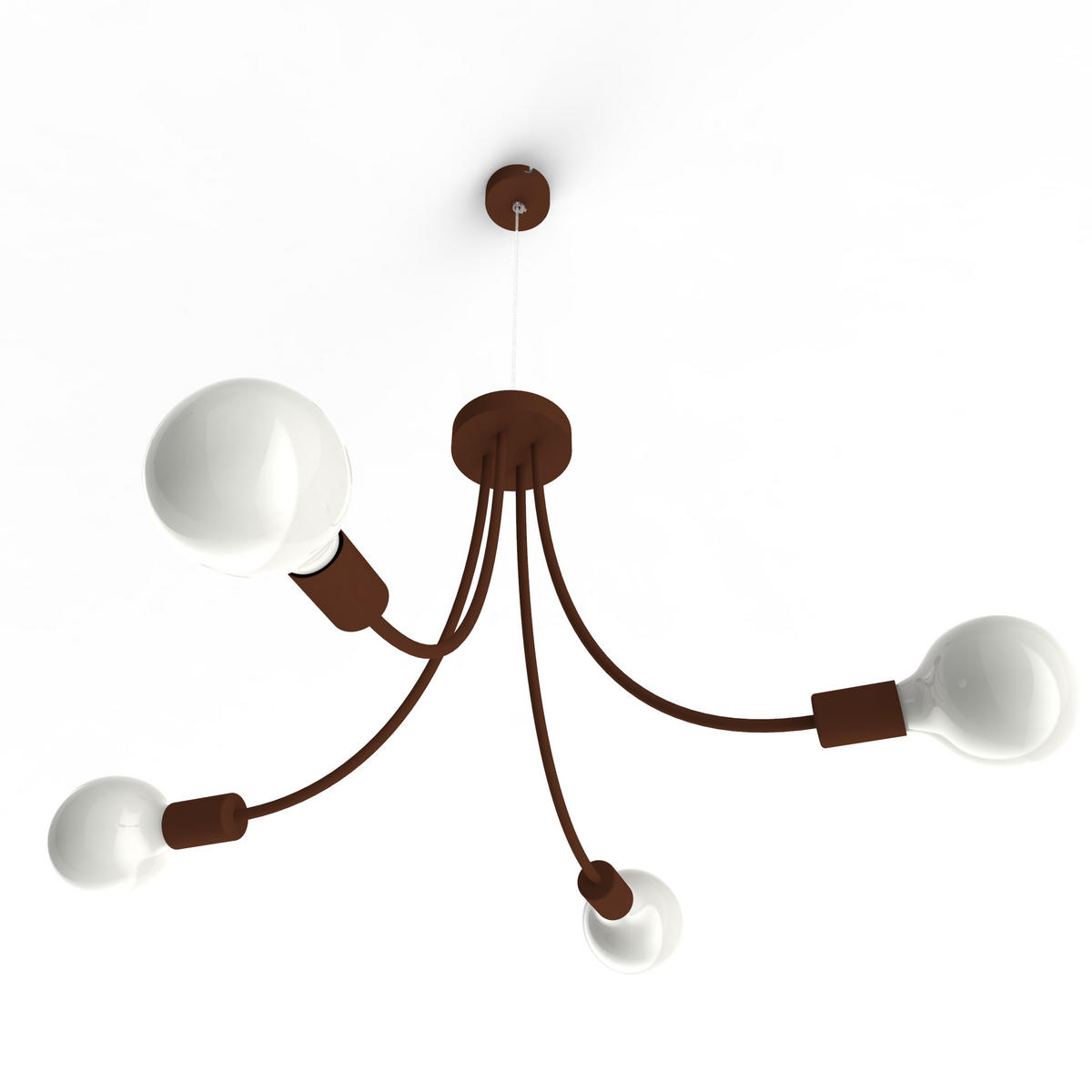 HÄNGELEUCHTE - Dunkelbraun, Metall (60/60/40cm) - Lumicom
