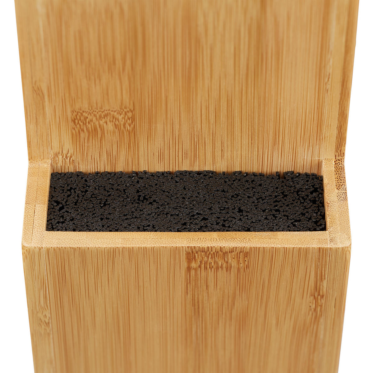 MESSERBLOCK - Hellbraun, Holz/Kunststoff (11.5/25.5/18cm) - Relaxdays