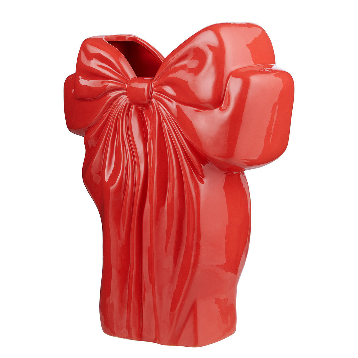 VASE Present Schleife - Rot, Stein (26cm) - Butlers