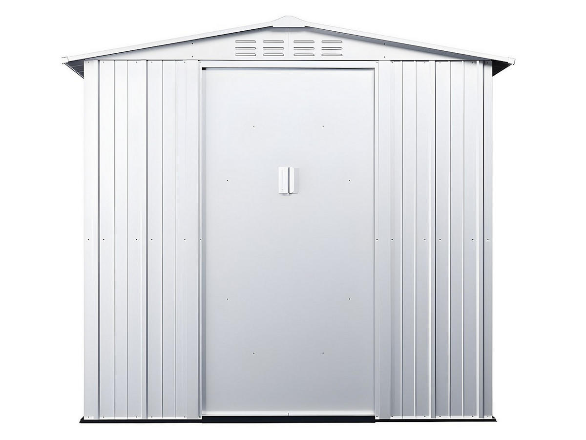SCHREBERGARTENHAUS - 191 cm x 103 cm - metall - hellgrau Linus - Hellgrau, Metall (191/187/103cm) - Vente-Unique