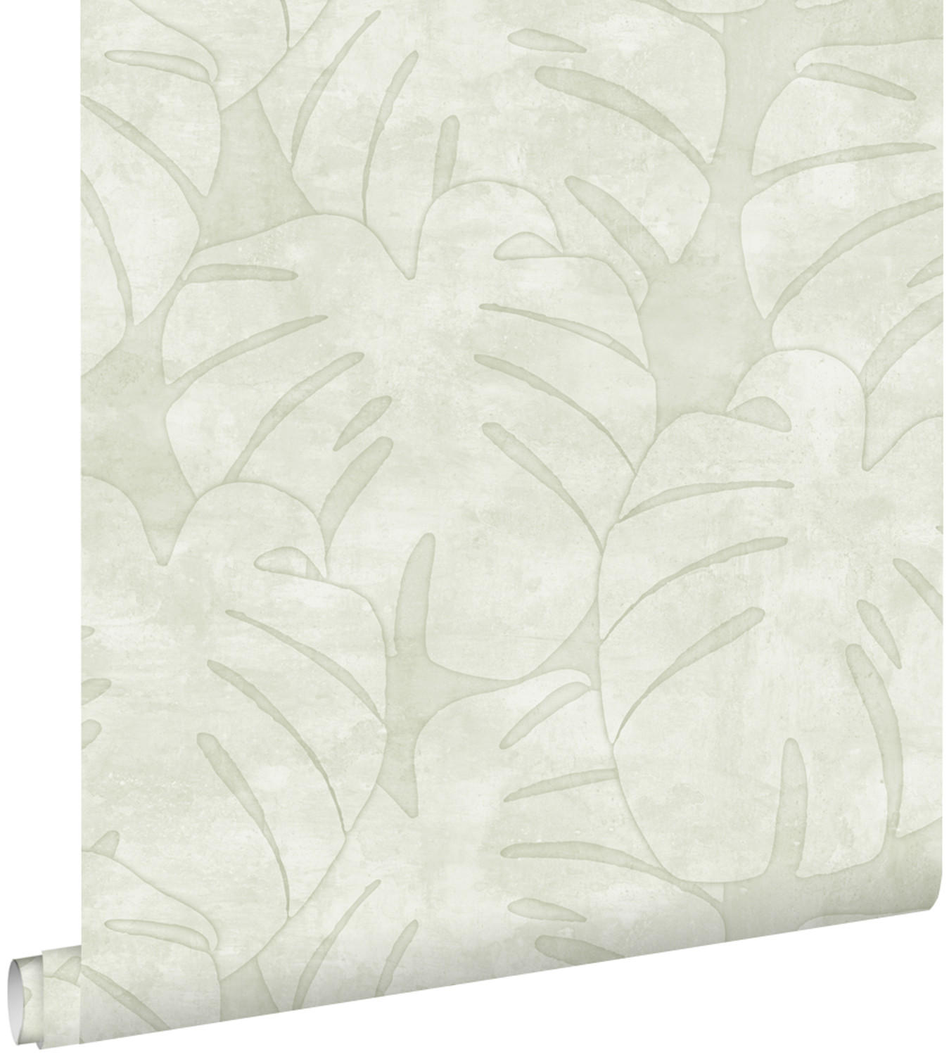 TAPETE Monstera-Blätter 53 cm x 10.05 m - Beige, Papier (53/1000cm) - ESTAhome