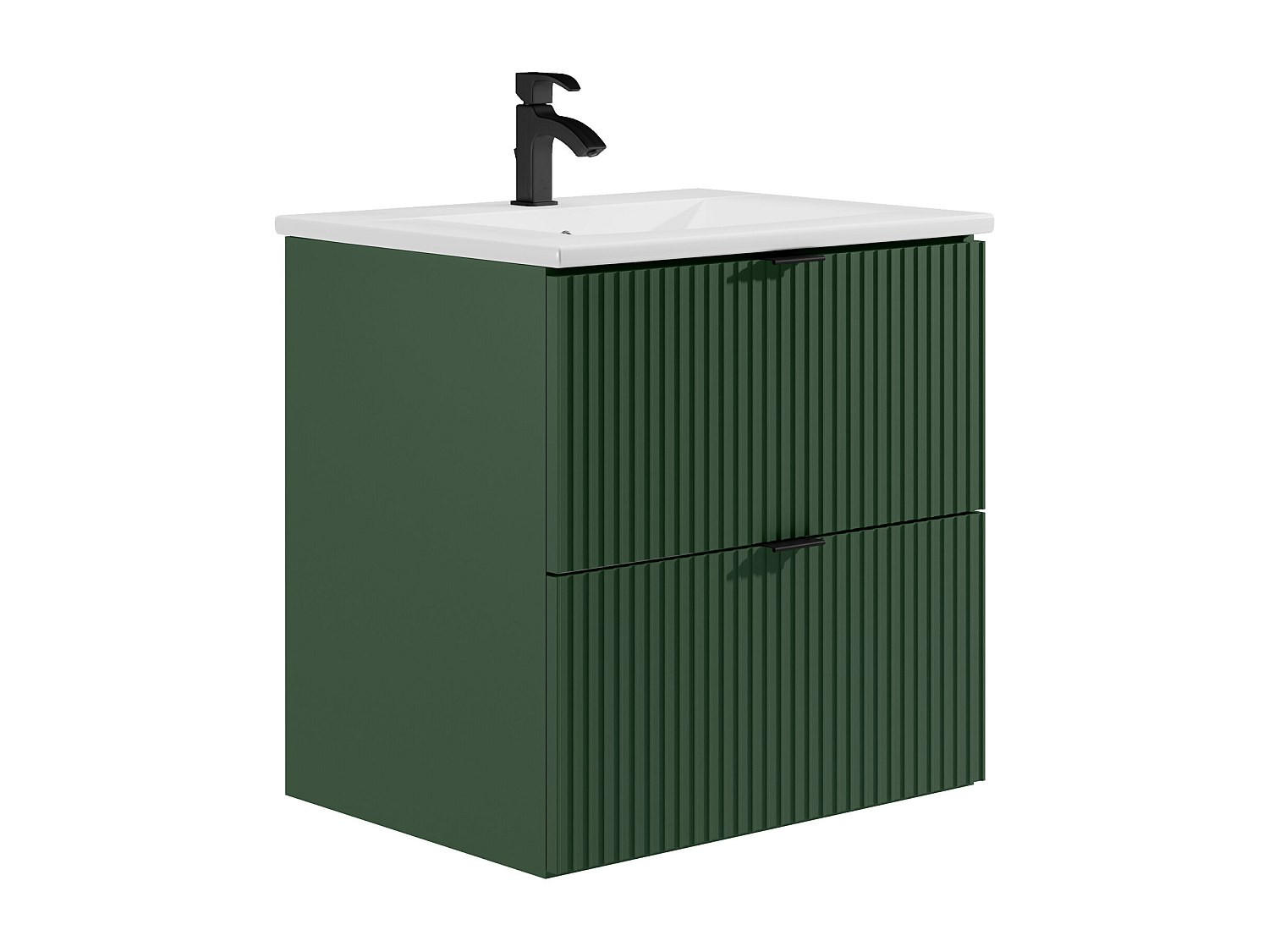 EINZELWASCHTISCH - 60cm x 47cm - MDF - grün - ZEVINI - Grün, Holz (60/60/47cm) - Vente-Unique