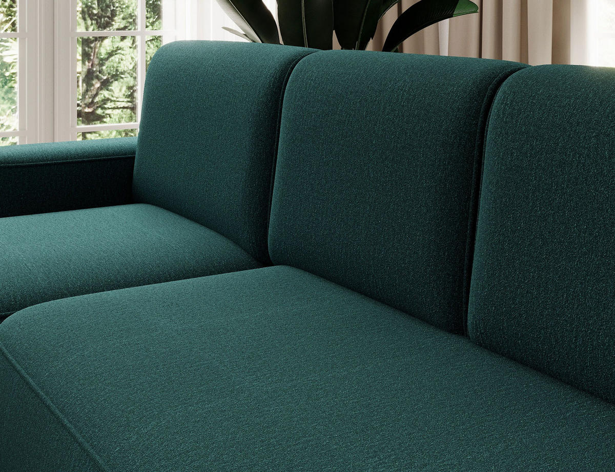 ECKSOFA RUMA - Dunkelgrün (Enjoy 35) - Dunkelgrün, Holzwerkstoff (285/180cm) - Möblo