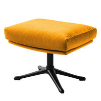 POLSTERHOCKER mit Kreuzfuß - Gelb/Schwarz, Textil (51/37/41cm) - home24