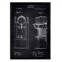POSTER Patent Bier Kühlschrank A3 Rahmenlos - Klar, Papier (29.7/5/42cm) - Nacnic