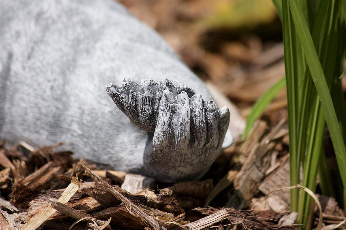 STEINFIGUR Robbe Flosse, frostfest, massiver Steinguss - Grau, Stein (32/11/16cm) - stoneandstyle