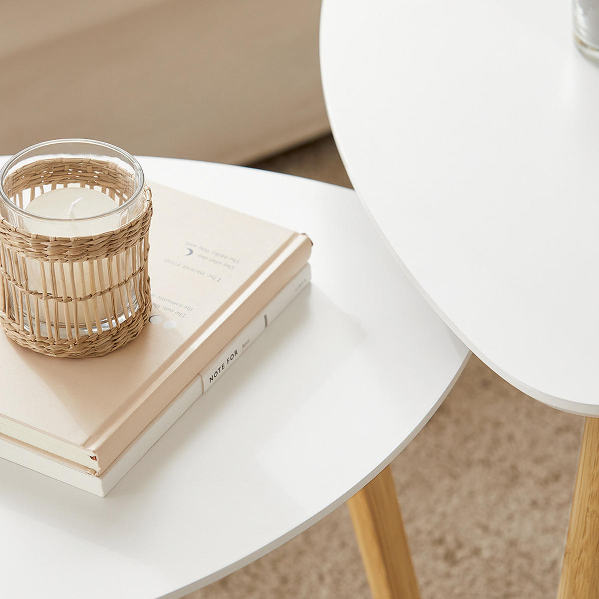 COUCHTISCH 2er Set Weiß - Weiß, Holz/Holzwerkstoff (52/55/45cm) - SoBuy