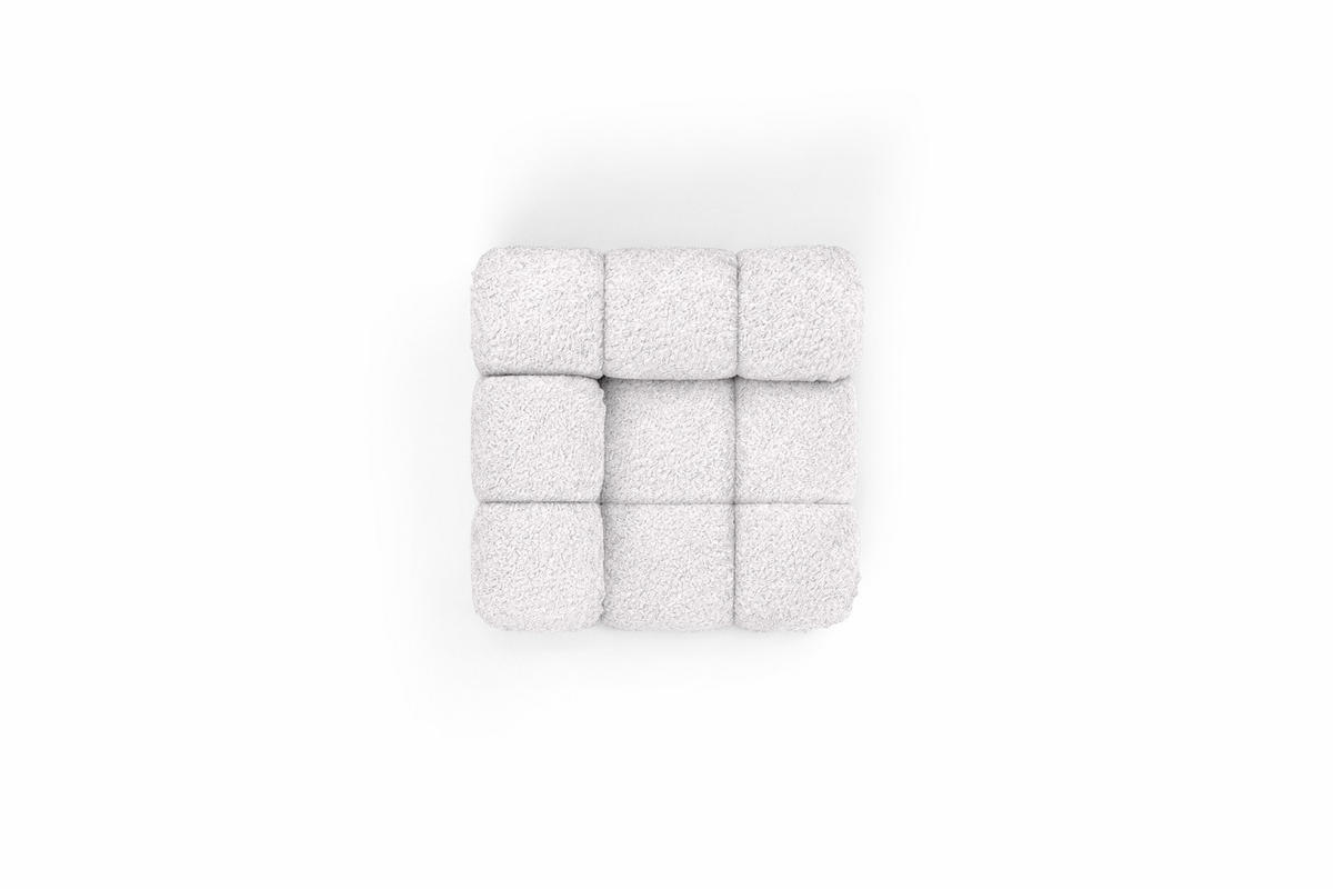 ECKMODUL, Für Modulares System, Stoff Abriamo, Ecru, Selia - Ecru, Holz (95/70/95cm) - Kaiser Möbel