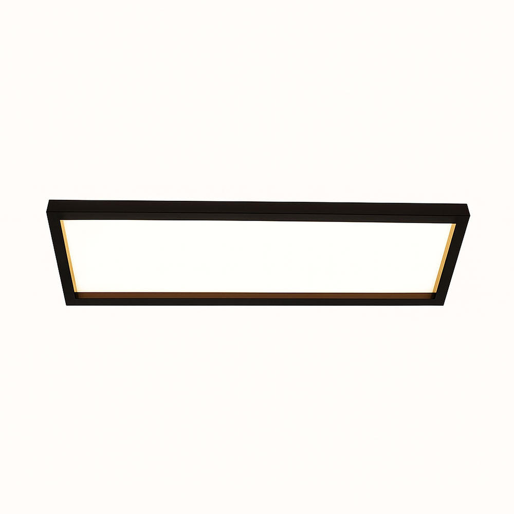 LED DECKENPANEL Backlight Schwarz eckig - Schwarz, Kunststoff (58.2/20.2/4.1cm) - Briloner