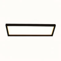 LED DECKENPANEL Backlight Schwarz eckig - Schwarz, Kunststoff (58.2/20.2/4.1cm) - Briloner